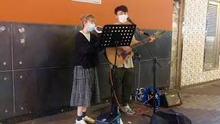 盛夏的舞 + 刻不容緩 (Cover by Ching & Auston) @旺角朗豪坊對面 Busking (2020.11.07)