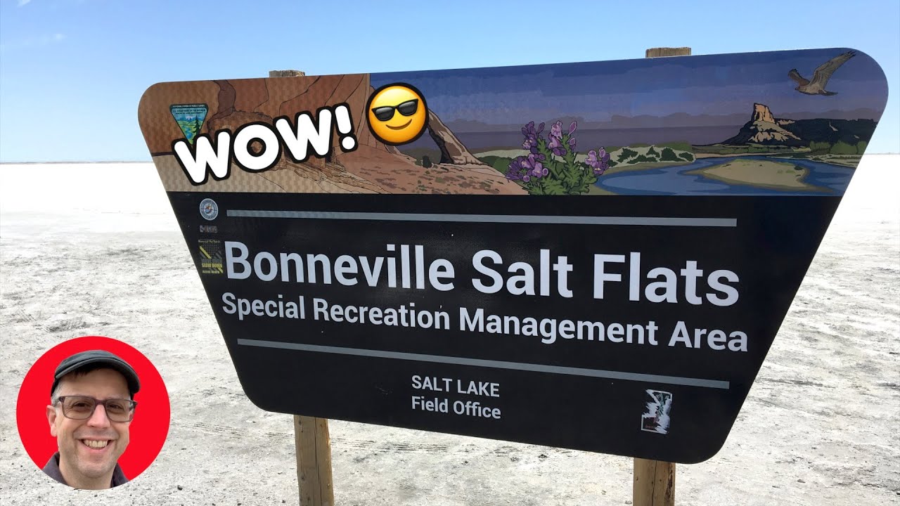 Bonneville Salt Flats 😎 Race Track & the Salt Lake Utah 👍 Lincoln Highway 