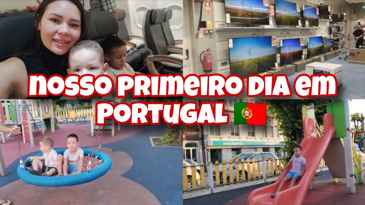 NOSSO PRIMEIRO DIA EM PORTUGAL,COMPRAS NO MERCADO CONTINENTE E PASSEIO COM AS CRIANÇAS ☺️