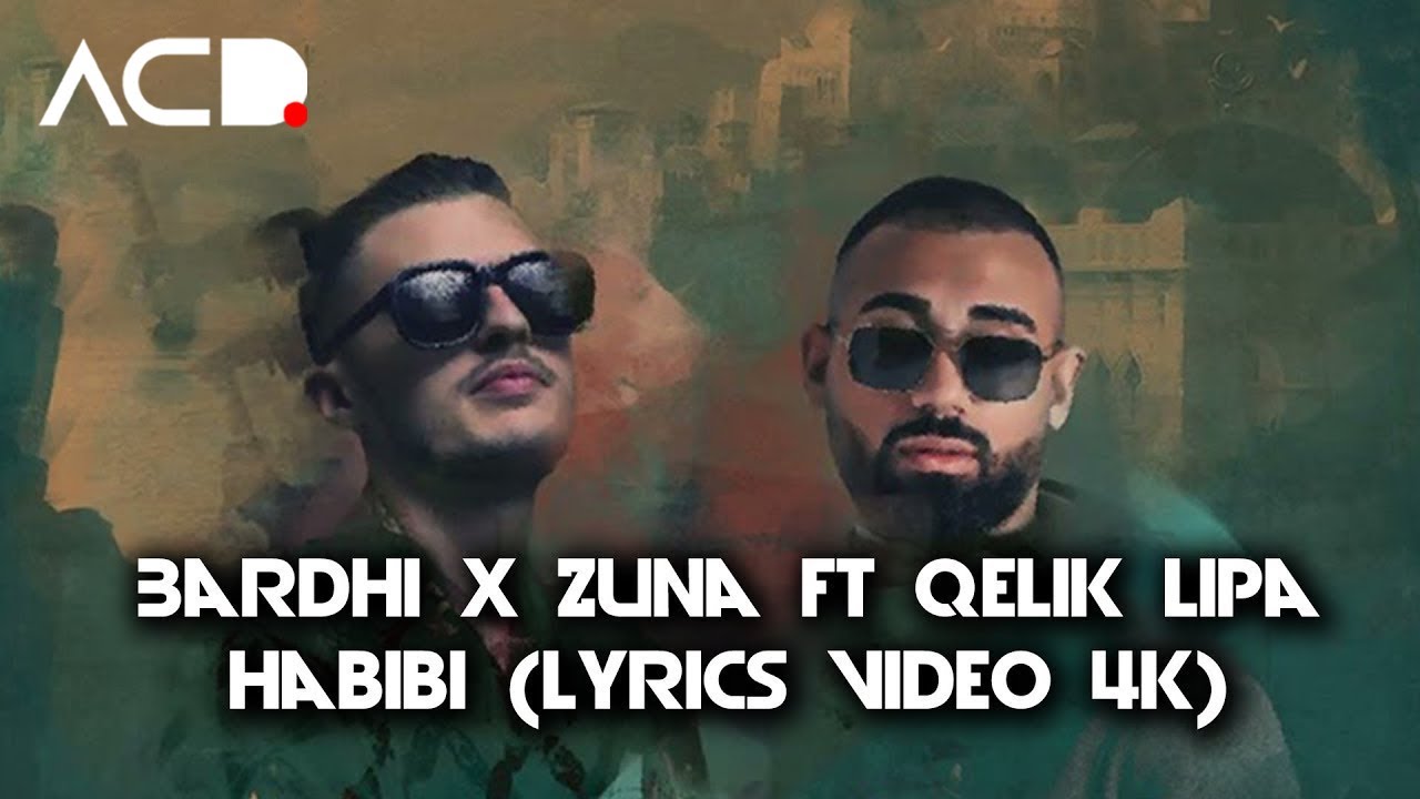BARDHI X ZUNA X ÇELIK LIPA HABIBI (Lyrics Video 4K by VALI) YouTube
