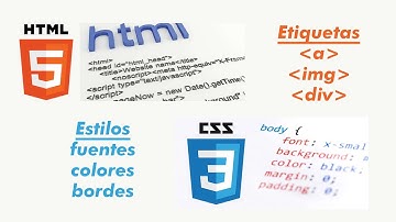HTML (etiquetas h, p, a, img y div) y CSS (primeros estilos)