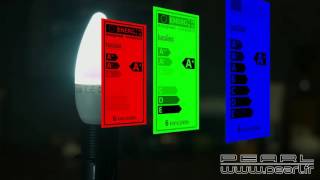 NX2670 - Lot de 4 ampoules bougie à LED SMD - E14 - 6W - Blanc