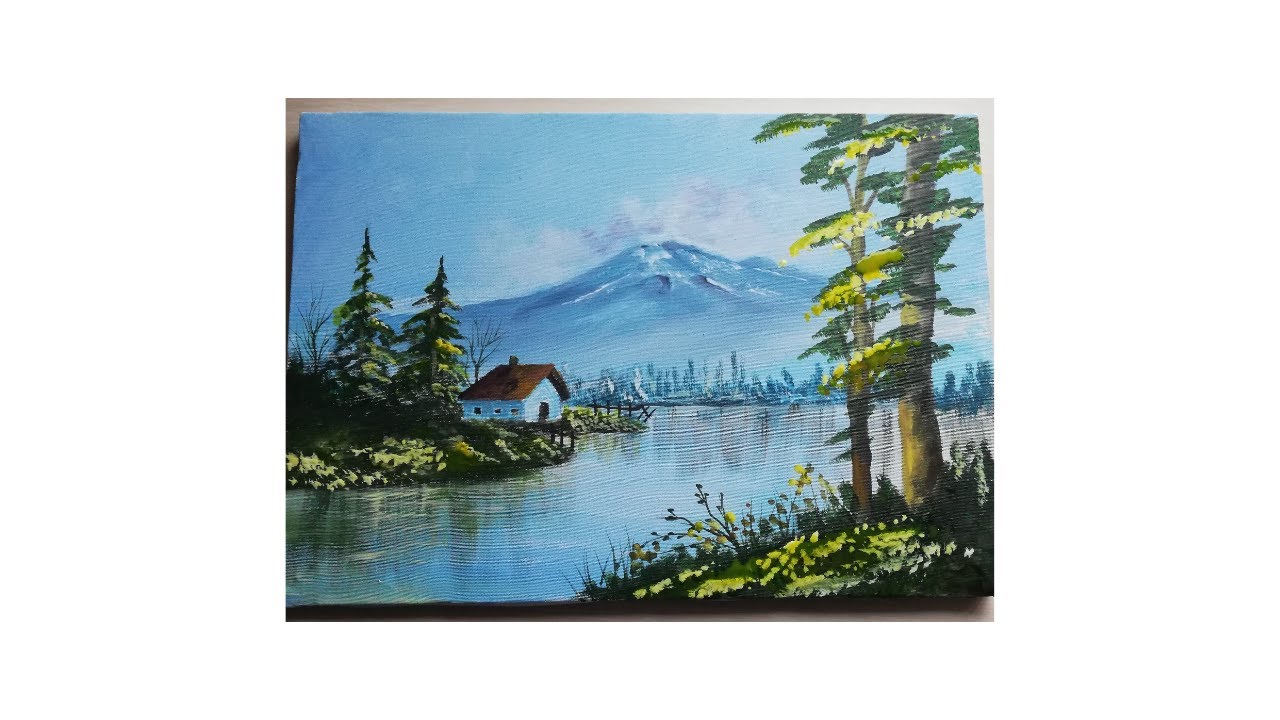 How to paint landscape with acrylic paint. - YouTube