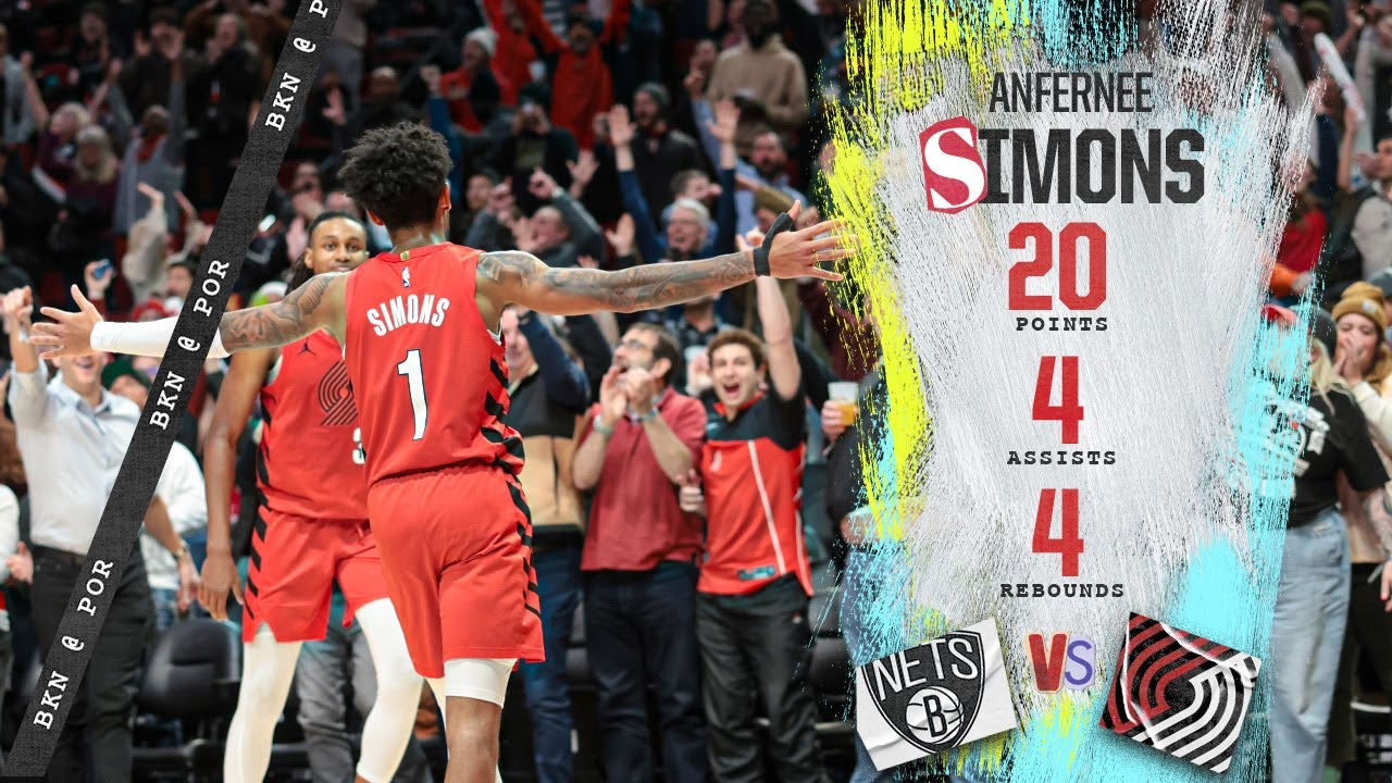 Anfernee Simons Highlights (20 PTS) Trail Blazers vs. Nets Jan. 17