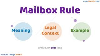 Mailbox Rule Meaning Legal Context & Example Legal Terms Simplified @LawMint