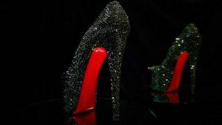 Christian Louboutin Swarovski Daffodile Heels Customized by Show Off Designs