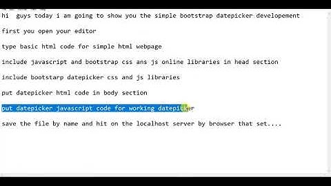 how to make bootstrap datepicker easy in html