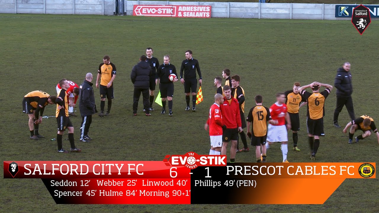 football score Salford City 6-1 Prescot Cables - Evo-Stik First Division North 21/02/15