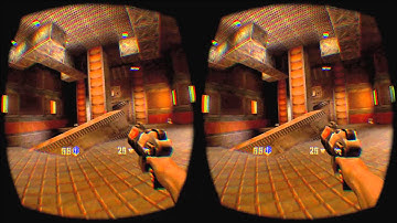 Quake 2 VR, Singel Player, first attempts (1080p) using Oculus Rift DK2