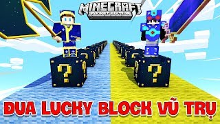 CUỘC ĐUA LUCKY BLOCK VŨ TRỤ CỰC VUI TRONG MCPE*JAYGRAY SOLO VỚI NOOB BẠN THÂN