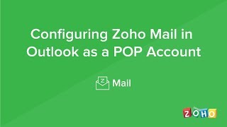Configure In Outlook - Pop - Zoho Mail Eu Accounts