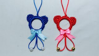 TEDDY BEAR MACRAME KEYCHAIN, SOUVENIR GANTUNGAN KUNCI BERUANG TALIKUR/TALI SATIN,DIY, TUTORIAL