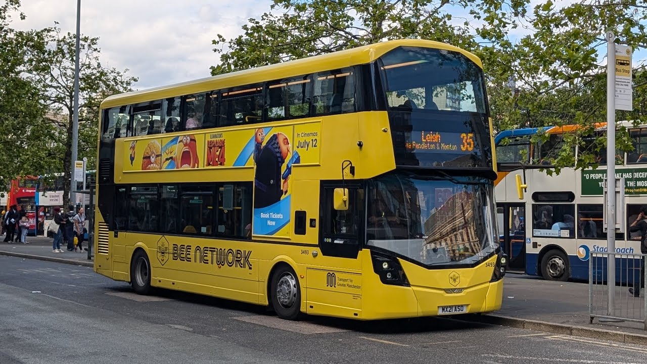 Buses at Manchester Piccadilly Gardens (18/07/24)