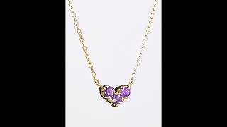 750YG アメジスト・ダイヤモンド ネックレス (花モチーフ) 品番n22-172 TIFFANY&Co.（ティファニー） ガーデンフラワー ネックレス 1PD ピンク