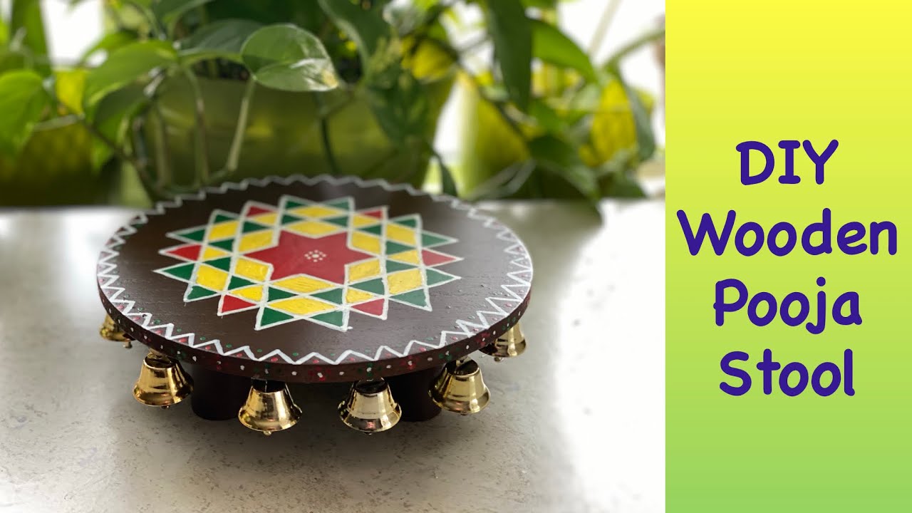 DIY Wooden Pooja Stool Pooja Chowki Pooja Peeta in USA Aishwarya