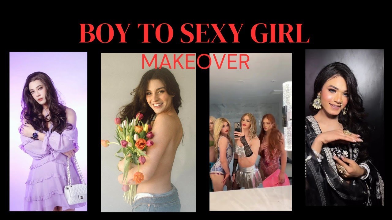 Boy to sexy girl makeup transformation 👄💦👙