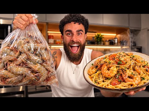 SHRIMP PASTA! Did it turn out well? 😋