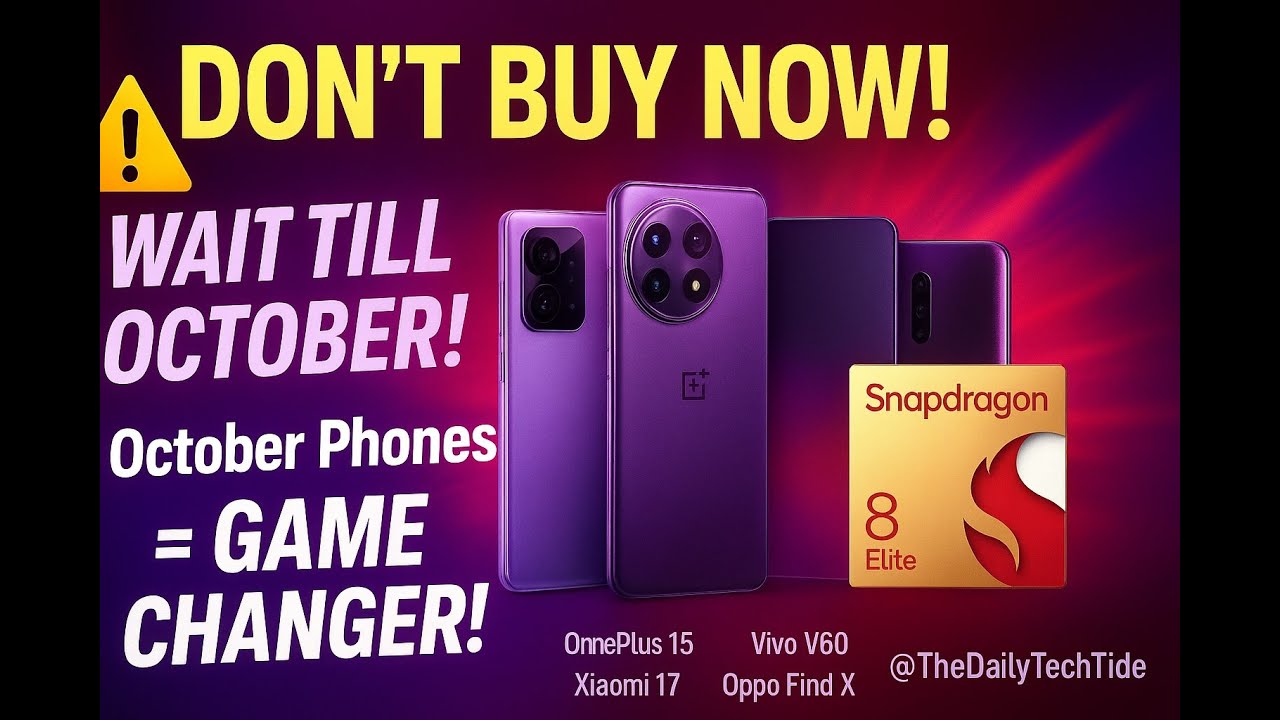 Upcoming Smartphones in October 2025 🔥 OnePlus 15, Xiaomi 17, Realme 15 Pro & More!