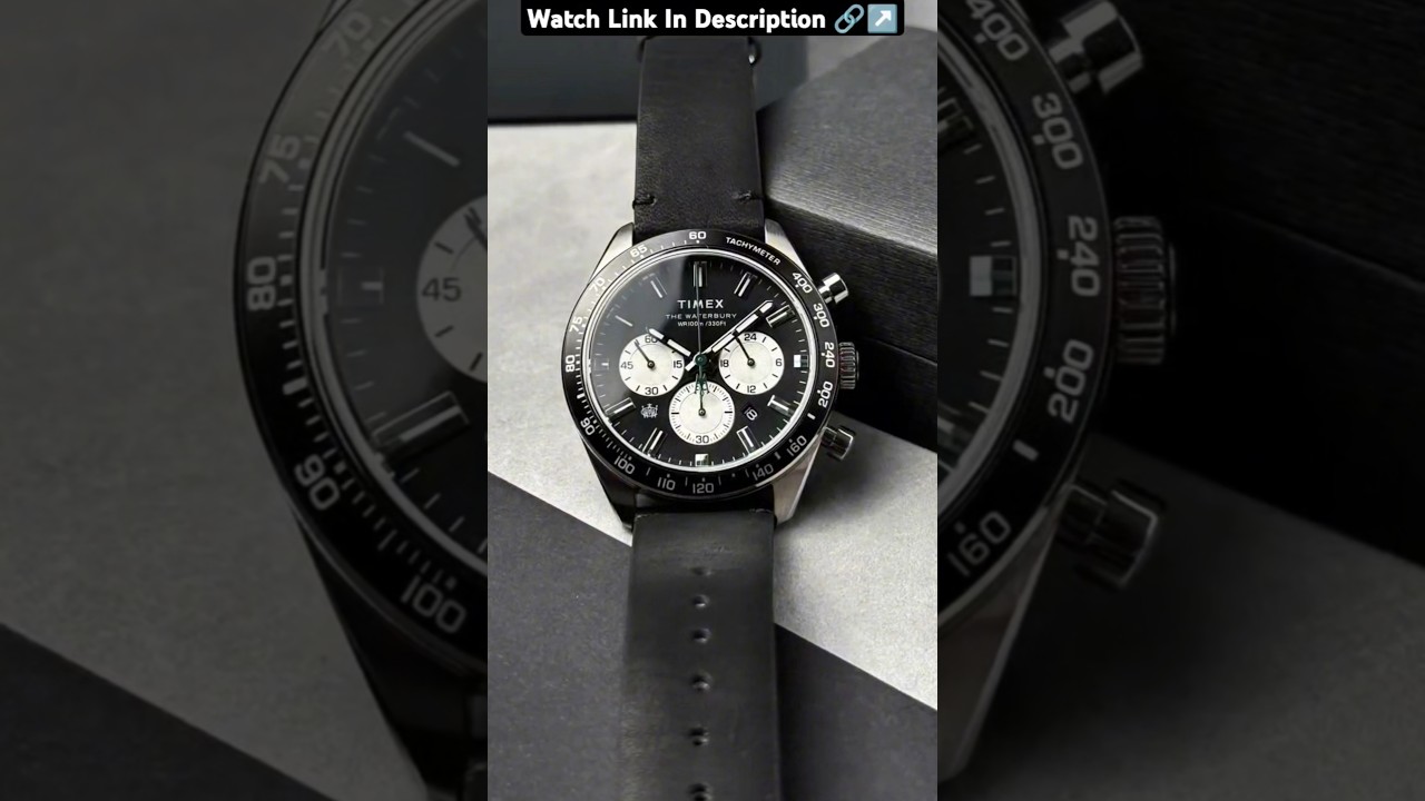 שעון גברים אלגנטי ויוקרתי מדגם Timex WaterBury עם חוגה שחורה #שעונייוקרהפורמט #שעוניםאלגנטיים #טיימקס