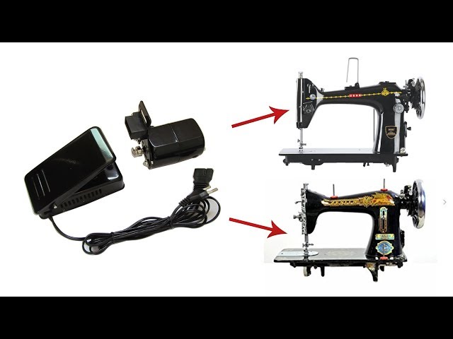 How to attach an electric motor to a manual sewing machine 