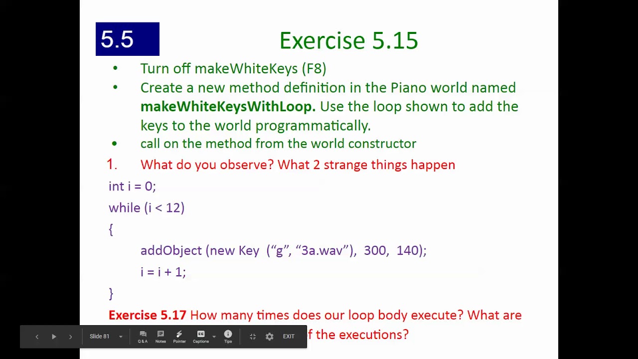 Lesson 5 Part 5 using a while loop - YouTube