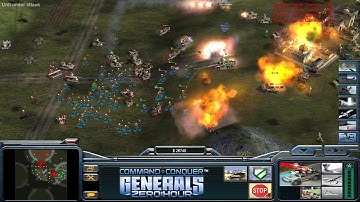 C&C Generals - Zero Hour: 1 vs. 7 - Super Weapon vs. 7 Hard GLA (Mediterrainean Melee)