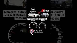 Mercedes-AMG S65 W221 V12 612 HP vs Audi S8 V10 Quattro #acceleration