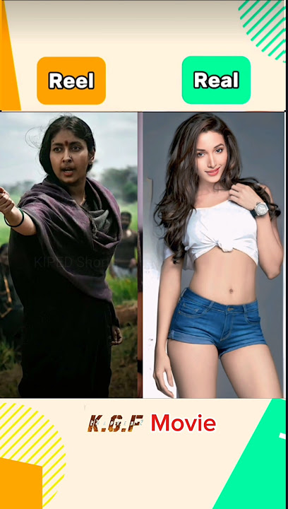 K.G.F. : Chapter 2 Reel vs Real #kgf2 #kgf kgf3 #cast #all character#shorts #viral
