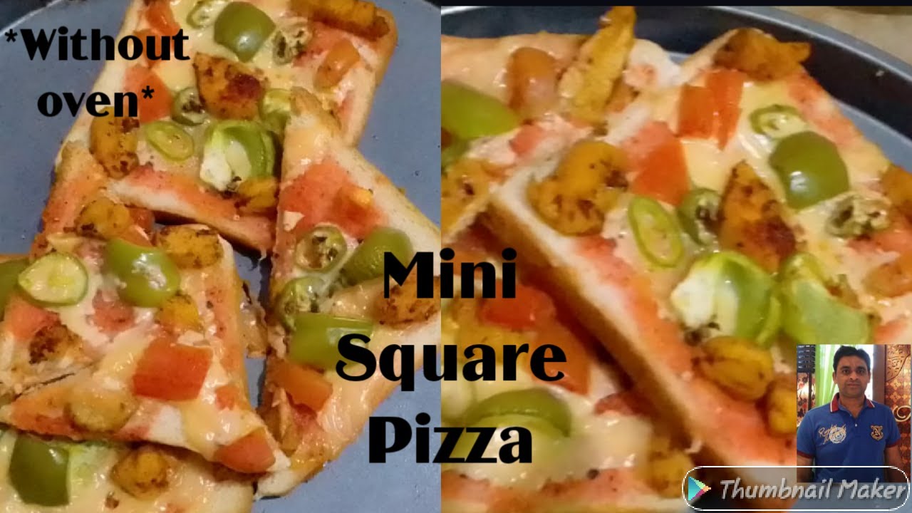 How to make Mini Square Pizza at home with out Oven Mini Pizza