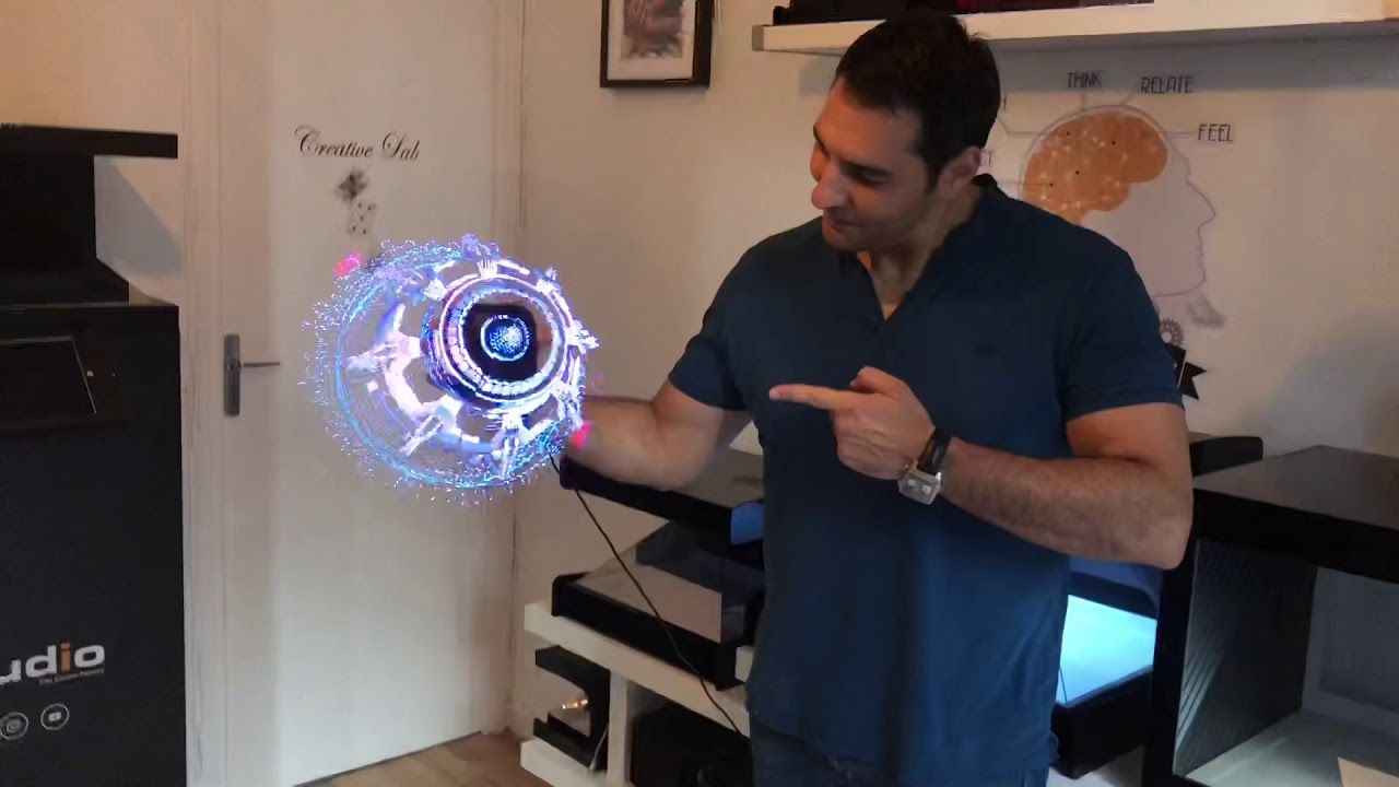 HoloRotor Pro : Projecteur d'hologramme 3D flottants - Hélice holographique