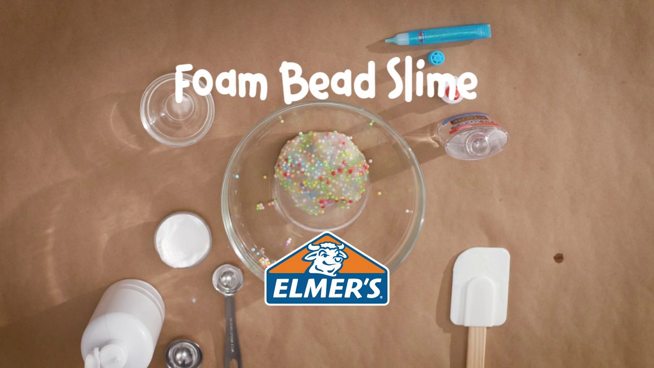 Elmers Glue Diy Kid Friendly Foam Bead Slime