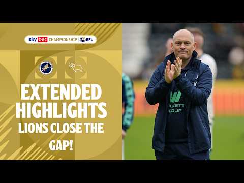 LIONS CLOSE THE GAP! | Millwall v Derby County Extended Highlights — football highlights