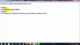 Basic HTML coding - Part 1