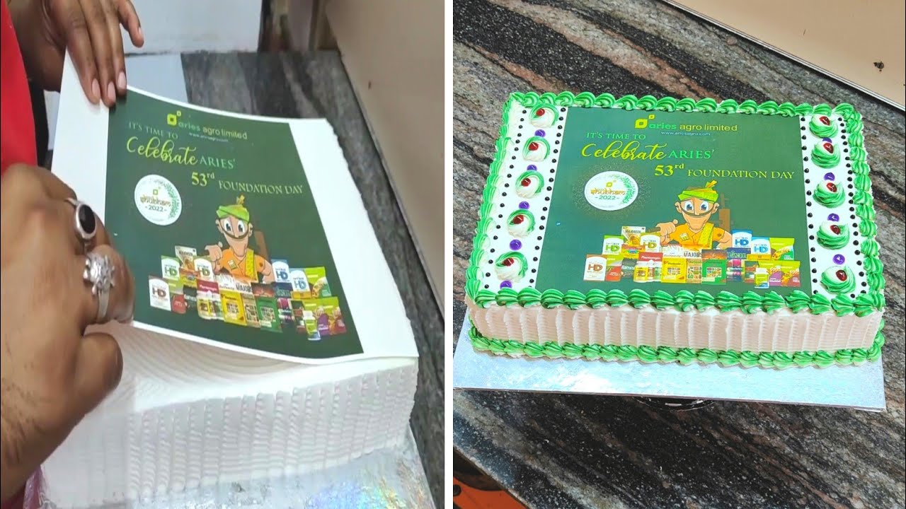 So Wonderful Photo Cake Decorating ideas | Green Colour Photo Cake Tutorial 2023