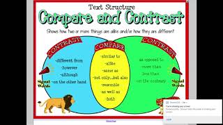 Text Structure COmpare and contrast