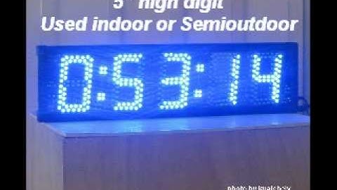 LED Race Clock 5" High Digit H:MM:SS Format