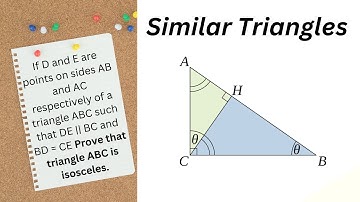 In a triangle ABC such that DE || BC and BD = CE Prove that triangle ABC is isosceles #mathsclass10