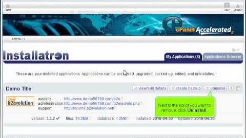 How to uninstall applications from Installatron | HostVizor