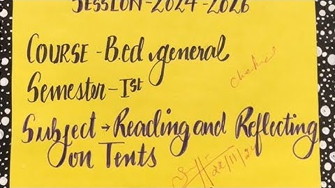 Practical file on reading and reflecting on texts | Practical file ideas | B.ed General