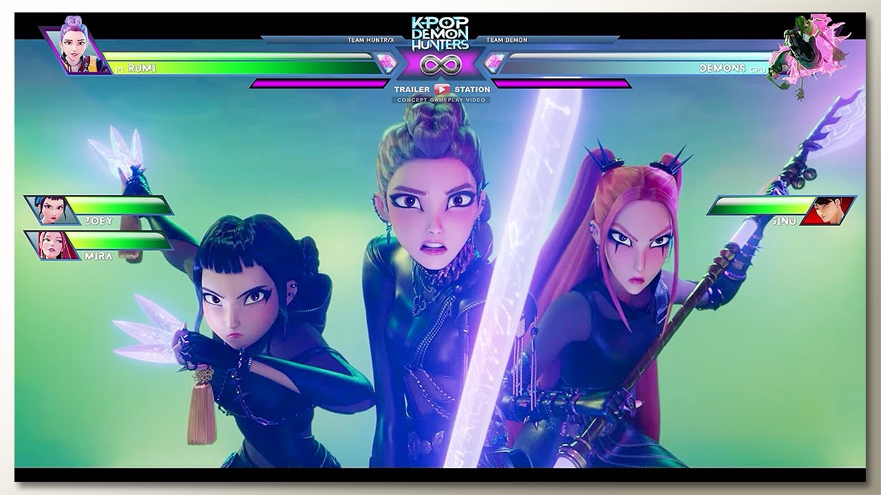 Хантрикс против демонов: все сражаются с полосками здоровья