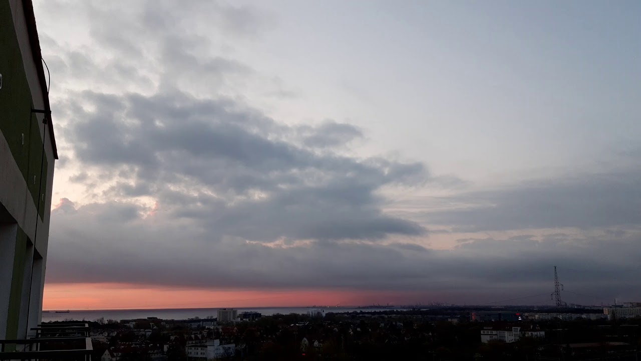 Red sunrise over the sea 26 April 2020