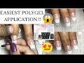 DUAL FORMS OVER TIPS with POLYGEL [ EASIEST POLYGEL FRENCH MANI  ] YAYOGE