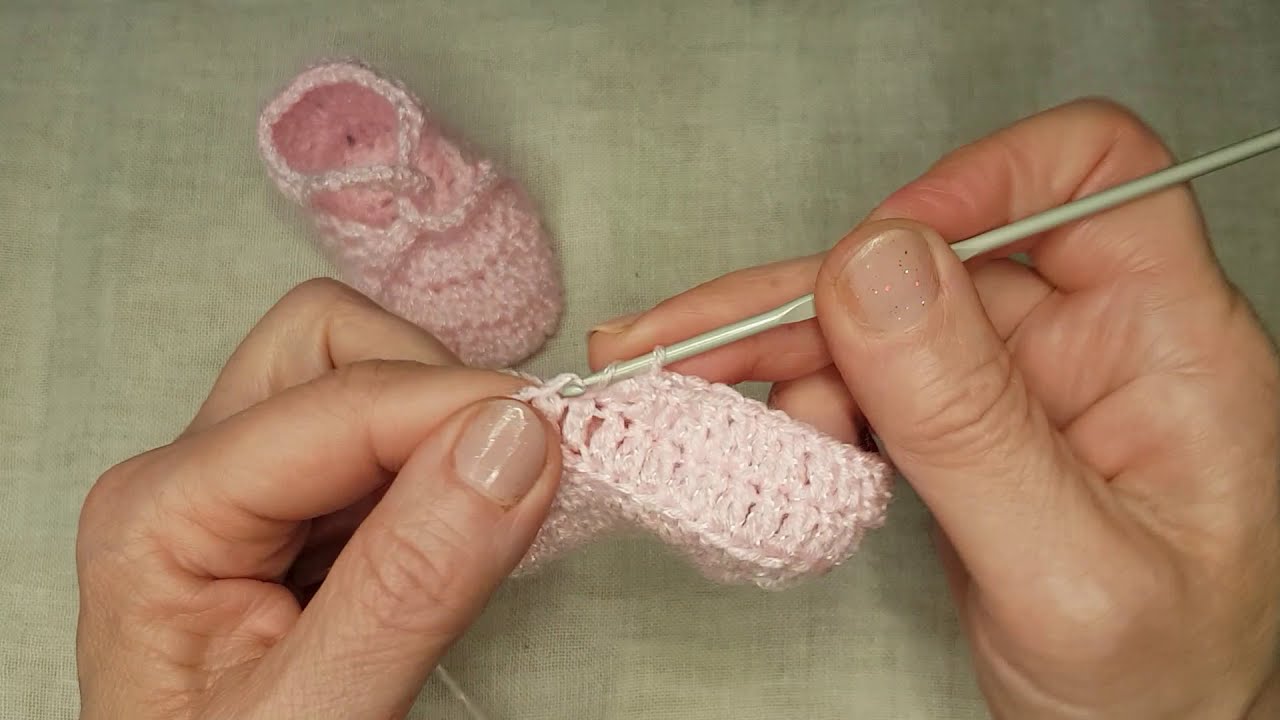 Foundation bad Clean the bedroom Πλέξιμο με βελονάκι παπουτσάκι για νεογέννητο - Knitting with crochet shoe  for newborn - YouTube