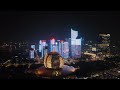 The Qianjiang New Town Light Show with the theme of Hangzhou Asian Games