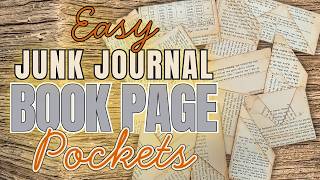 14 Book Page Pocket Ideas l Easy No Sew Beginners Junk Journal Pocket Tricks