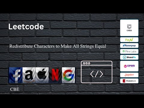 Redistribute Characters to Make All Strings Equal