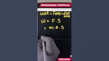 Trick to Find Dimensional Formula of Work, Energy #class11 #physics #dimensions 😊