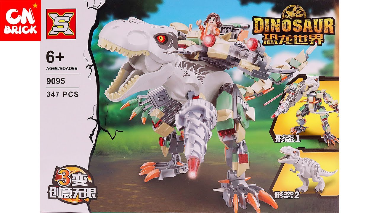 Unoffical LEGO DINOSAURS JURASSIC WORLD MECH ROBOT 3 IN 1 SX9095
