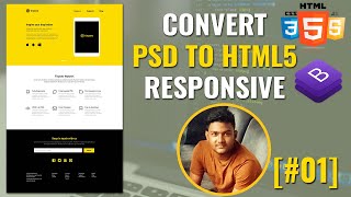 PSD to HTML5 with Bootstrap 4 step by step | Tinyone PSD Template Intro [#1]