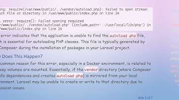 How to Resolve the Missing autoload.php Error When Running Laravel in Docker